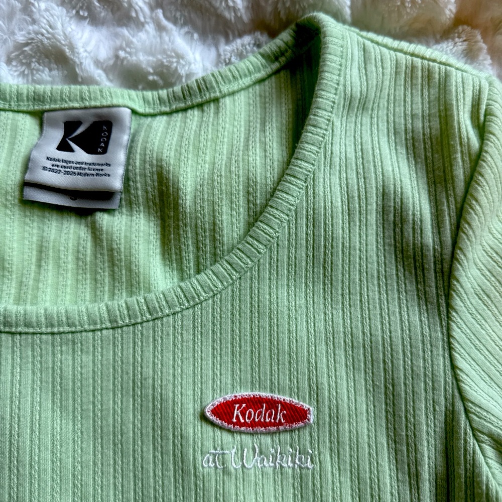 Kodak Light Green Ribbed Tee